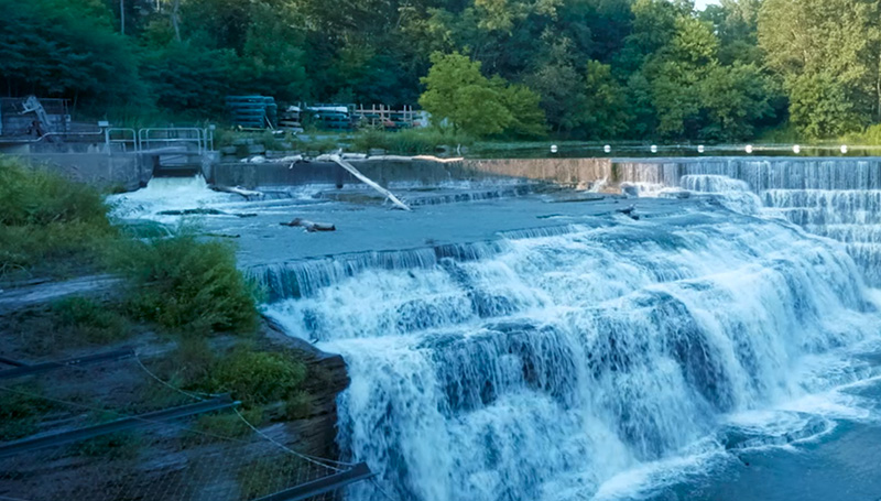 Beebe Lake waterfall